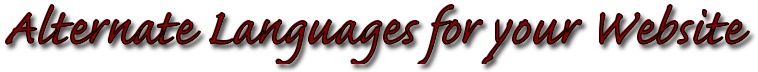 Alternate Languages for your Website